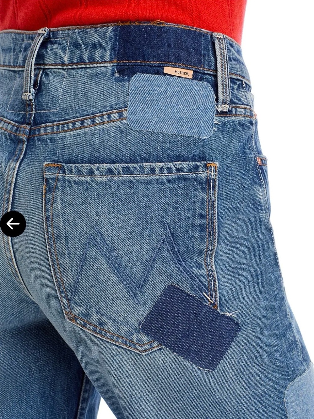 ❤️EUC MOTHER jeans The Bookie in Ironing Things Out sz:27 💯 cotton rigid denim - Picture 5 of 16